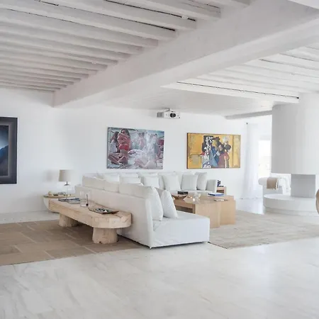 Extravagant Mykonos - 10 Bedrooms - Castillo Di Cuore - Stunning Sea Views - Agios Lazaro Villa
