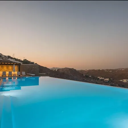 Extravagant Mykonos - 10 Bedrooms - Castillo Di Cuore - Stunning Sea Views - Agios Lazaro Villa